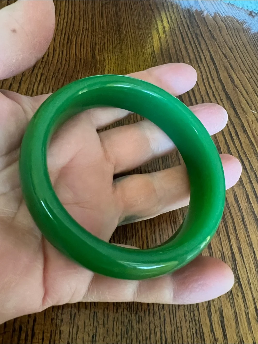 Classic Green Jade Bangle Bracelet for Women